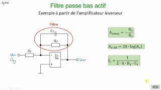 ELAN  AOP et condensateur partie 1  filtre actif passe bas [upl. by Jock]