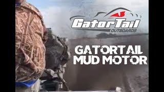 GatorTail Mud Motor riding across mud flat Surface Drive GTR Gator Tail [upl. by Dolorita]