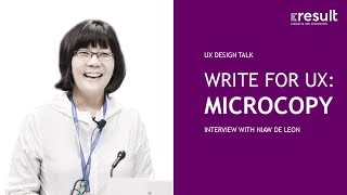 Write for UX Microcopy [upl. by Anenahs]