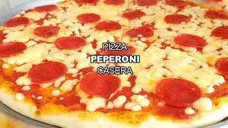 RECETA PIZZA PEPERONI CASERA FACIL RAPIDA PASO A PASO EN FORMA DE CORAZÓN Cris En La Cocina [upl. by Azer]