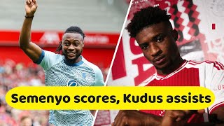 Antoine Semenyo scores against Liverpool  Kudus gets assist in Ajax 22 draw [upl. by Ardnaskela]