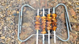 BBQ Chicken WingsFirepit CookingEp3 [upl. by Atiuqcaj]