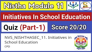 School Leadership Concept and Application Quiz  Diksha Course Quiz  Diksha Module 8  Nishtha [upl. by Ennayhs]