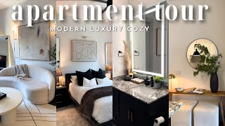 APARTMENT TOUR  MODERN MINIMAL LUXURY amp COZY AESTHETIC  DALLAS  Affordable Home Decor Linked [upl. by Shlomo]