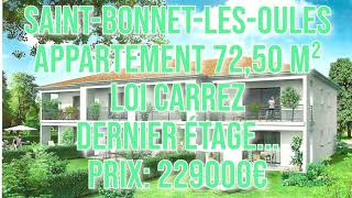 📍 SAINTBONNETLESOULES 🏢 Appartement 7250 m² loi Carrez DERNIER étage 💶 PRIX 229000€ [upl. by Arbed]