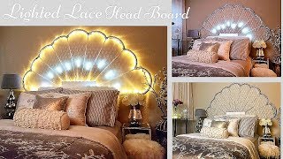 High End looking Lace HeadboardSimple and Inexpensive Bedroom Decorating Idea [upl. by Atinev]