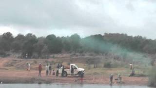 Crossing the Flooded Limpopo River 1 [upl. by Alaek]