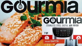 Unboxing and review of Gourmia GAF778 7Quart Stainless Steel Digital Air Fryer [upl. by Ramedlab68]