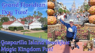 Grand Floridian Day Two  Breakfast at Gasparilla Island  Magic Kingdom Fun [upl. by Yxel]