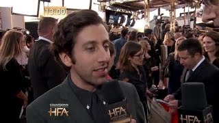 Hollywood Film Awards Red Carpet  Simon Helberg Interview [upl. by Ayatal410]