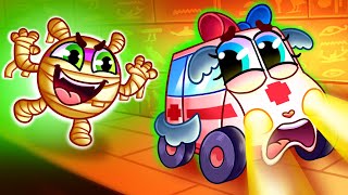 Mummy Song 🙀 Mummies Try to Catch Me 🚨 Funny Kids Songs by Baby Cars🚙🦊🛻😼 [upl. by Atikcir768]