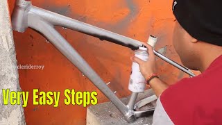 How To Repaint MTB Cycle at Home Easily  Easy Bicycle Repainting Video India Hindi [upl. by Neliac]