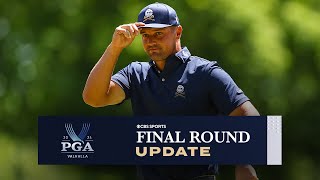 2024 PGA Championship Final Round UPDATE Schauffele remains in lead DeChambeau rising  CBS Sports [upl. by Yelnats]