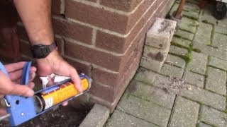 Mortar Repair 1 Hour  Easy Tuckpointing Repointing Caulk Stops Water [upl. by Aehtorod]