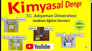 Kimyasal Denge Deneyi Le Chatelier prensibi Genel Kimya Laboratuvarı Deneyleri [upl. by Nahtnoj]