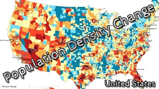 US population density 1990  2020 [upl. by Trill]