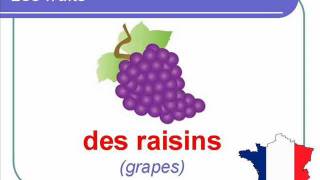 French Lesson 23  FRUITS Food Vocabulary  LES FRUITS Vocabulaire Frutas en francés [upl. by Shawn]