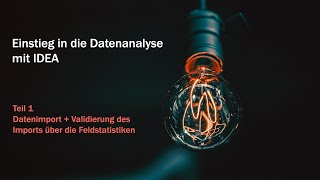 Einstieg in die Datenanalyse mit IDEA  Teil 1 [upl. by Santa543]