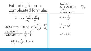 Solving for a variable in the denominator with an exponent Rydberg equation example [upl. by Edmee]