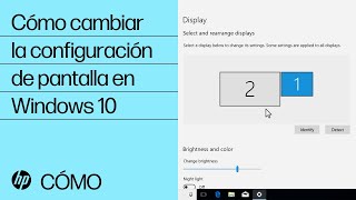 Cómo cambiar la configuración de pantalla en Windows 10  HP Computers  HP Support [upl. by Iblehs]