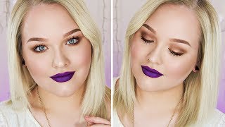 Soft Copper Sparkles amp Purple Lips ∙ Makeup Tutorial [upl. by Artemus264]