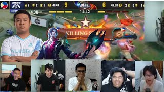 STREAMERS REACT TO YUES HYPERCARRY CECILION  MPL PH GRAND FINALS 2024 [upl. by Eardnaed587]