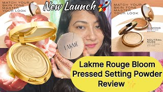 Lakme Rouge Bloom Pressed Setting Powder Review  Lakme New Launch Compact Powder [upl. by Alleinnad]