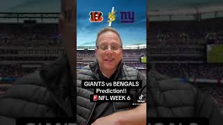 GIANTS vs BENGALS Prediction🚨NFL WEEK 6 [upl. by Anehs]