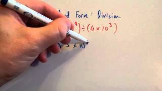 Standard Form division  Corbettmaths [upl. by Enaywd438]