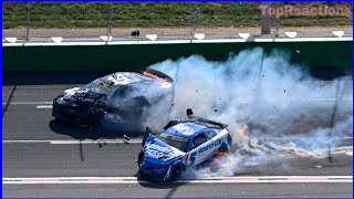 Huge CRASH 🔴 Kyle Larson Chase Briscoe involved in early Atlanta crash in Stage 1 [upl. by Chaves674]