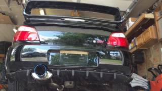 JDM HKS Super Turbo Muffler exhaust on 2005 USDM STi [upl. by Langdon]