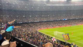 FULL Camp Nou singing “Un Dia De Partit”  FC Barcelona v Bayern Munich 03 Champions League 2022 [upl. by Morita]