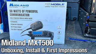 Midland MXT500 GMRS Radio  Unboxing install and first impressions [upl. by Thetis]