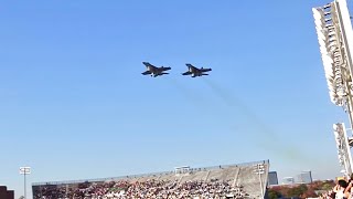 Extreme Low Pass gets F18 Pilots grounded  Georgia Tech vs Wake Forrest 2009 Flyover [upl. by Anette]