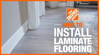 How to Install Laminate Flooring  The Home Depot [upl. by Olympia852]