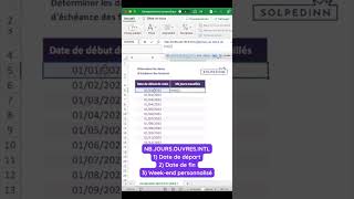 Calculer le nombre de jours travaillés pour chaque mois de 2023 weekend personnalisé [upl. by Naman]