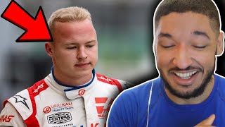 American FIRST REACTION TO NIKITA MAZEPIN WORST F1 DRIVER CURRENTLY [upl. by Valdis627]