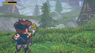 Pixel Art game in a 3D world Small combat gameplay preview  EthrA AdventureRPG game [upl. by Kathryne117]