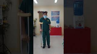 Ambulation using Cane Crutches and Walker 2PointGait 3PointGait 4PointGait SwingToSwingThrough [upl. by Deeyn]