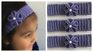 CROCHET Diadema Tejida Para Niña y Todas las Edades💓 [upl. by Aicirtac]