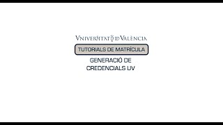 GENERACIÓ DE CREDENCIALS UV [upl. by Llenahs]