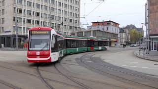 Straßenbahnen Chemnitz 4 Linien City Bahn 4K [upl. by Zins]