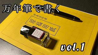 万年筆で書く vol1【筆記動画】セーラー万年筆 プロフィット21 長刀研ぎ [upl. by Llerud]