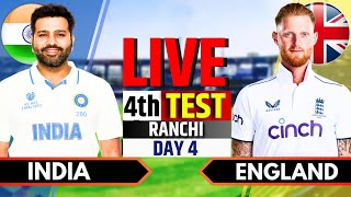 India vs England 4th Test Day 4  India vs England Live Match  IND vs ENG Live Score amp Commentary [upl. by Aihsoem116]