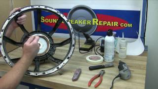 How to recone and repair a speaker or woofer with a Pro Parts recone kit [upl. by Scott]