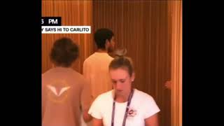 Carlos Alcaraz funny interaction with Andrey Rublev  Behind the scene [upl. by Holcman]