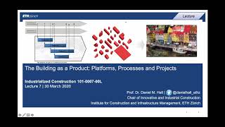 Industrialized Construction  Lecture 7  The Building as a Product Platforms Processes amp Projects [upl. by Odoric80]