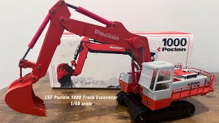 150 scale diecast Poclain 1000 hydraulic excavator model by CEF limited edition [upl. by Odlaumor]