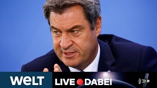 CORONAKRISE IN BAYERN Briefing von Ministerpräsident Markus Söder [upl. by Hachmann]