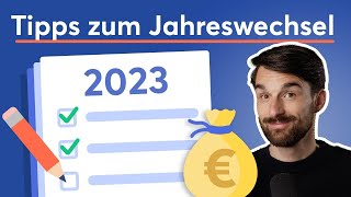 15 finanzielle ToDos die du zum Jahreswechsel beachten solltest [upl. by Esirehc368]